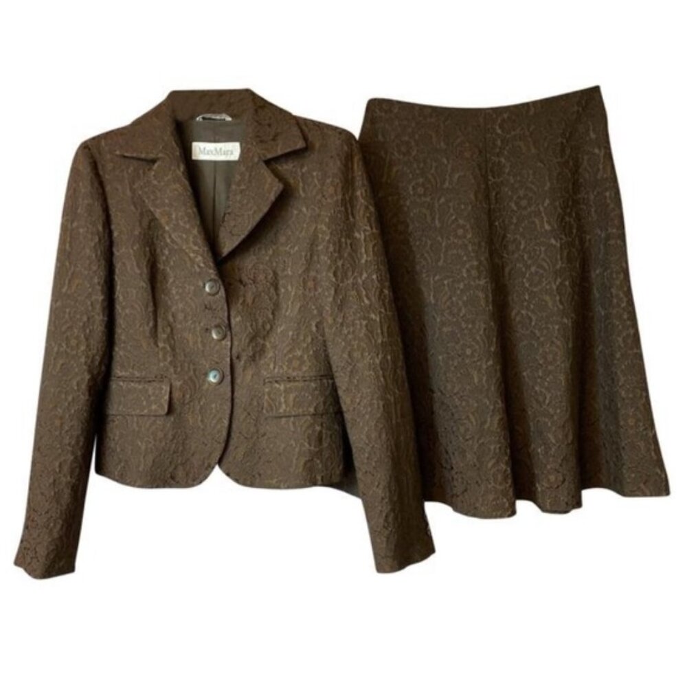 MAX MARA Brocade Lace Suit